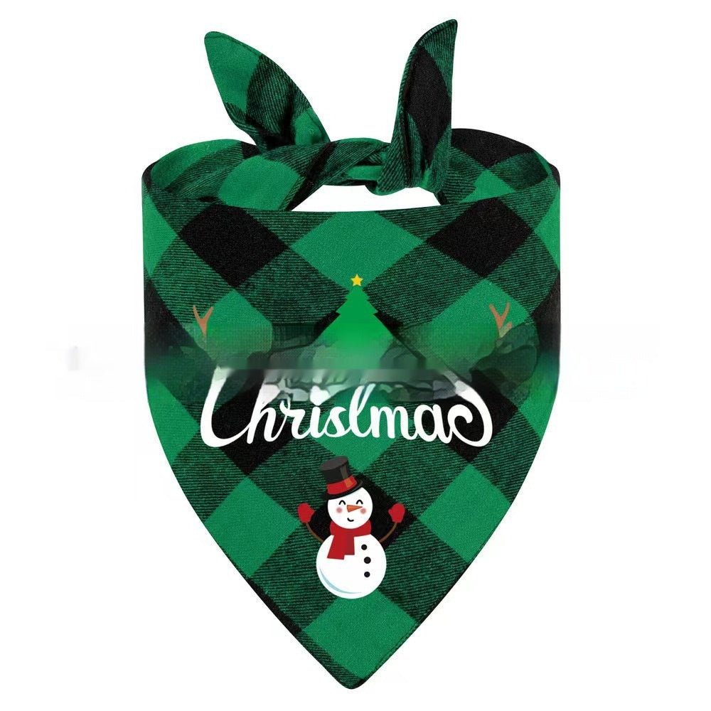 Wan Christmas Pet Triangle Plaid