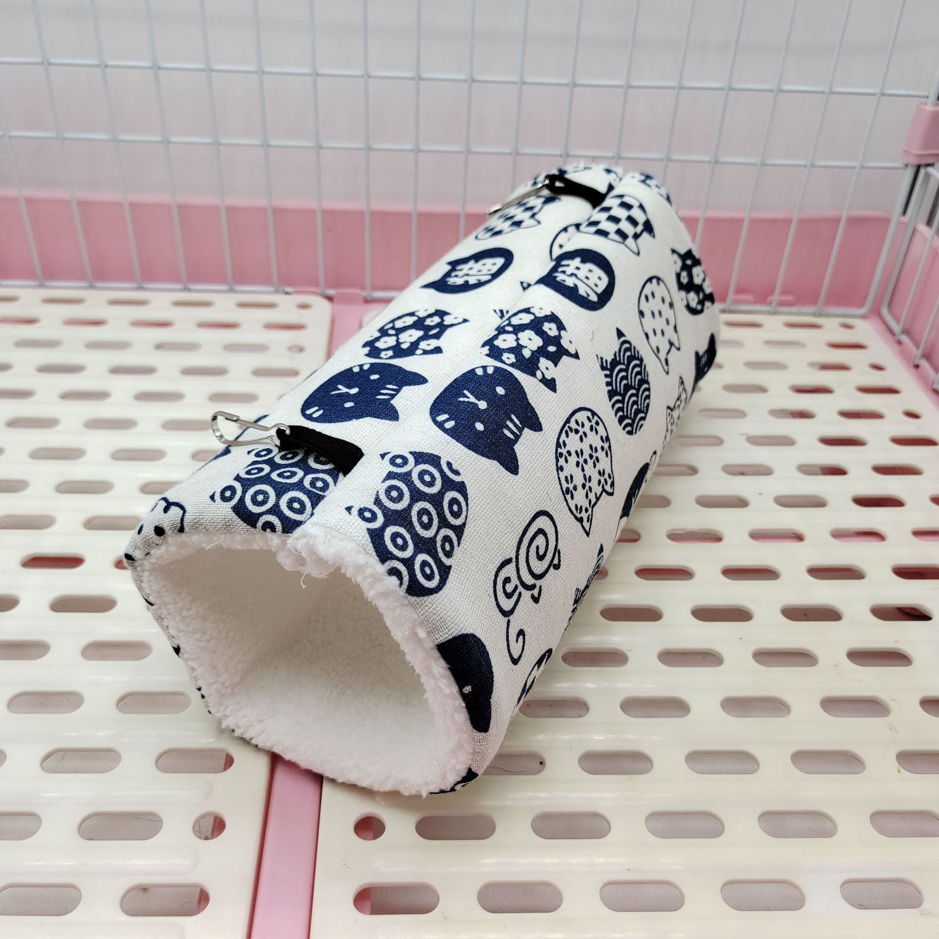 Sugar Glider Ferret Dutch Pig Flower Branch Mouse Guinea Pig Super Soft Plush Tunnel Nest