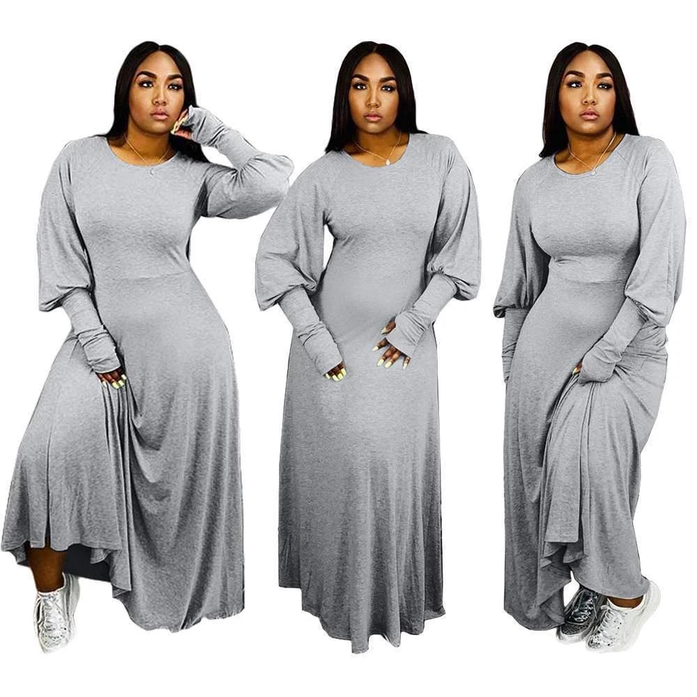 Women's plus size dress Long sleeve