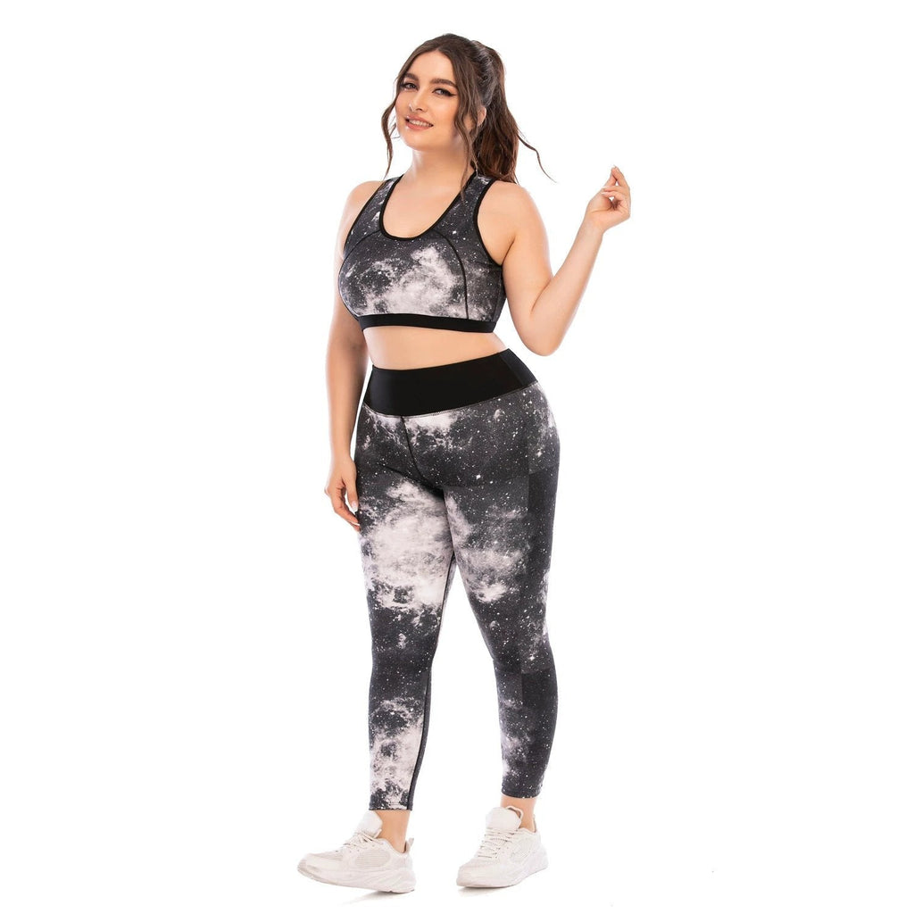 Workout Clothes Suit Plus Size Yoga Clothes Tight-fitting  Pants Sports Bra