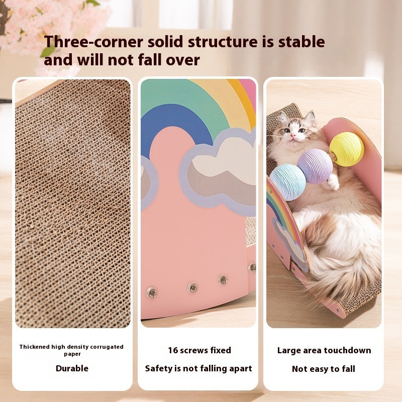 Toy Rainbow Cat Scratch Board Wear-resistant