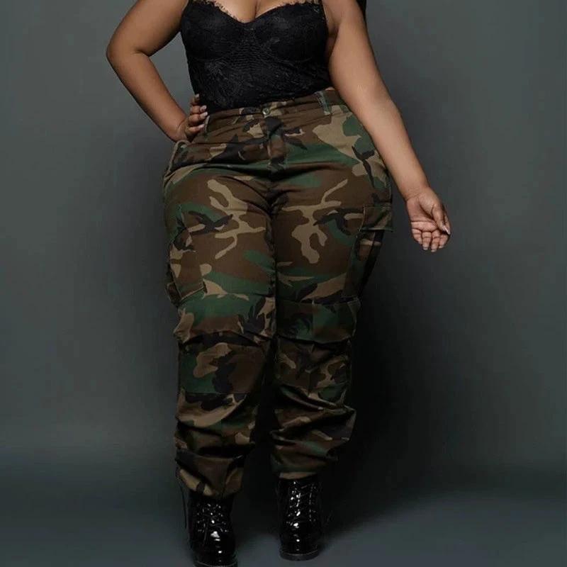 Street Leisure cargo camouflage Plus Size Pants