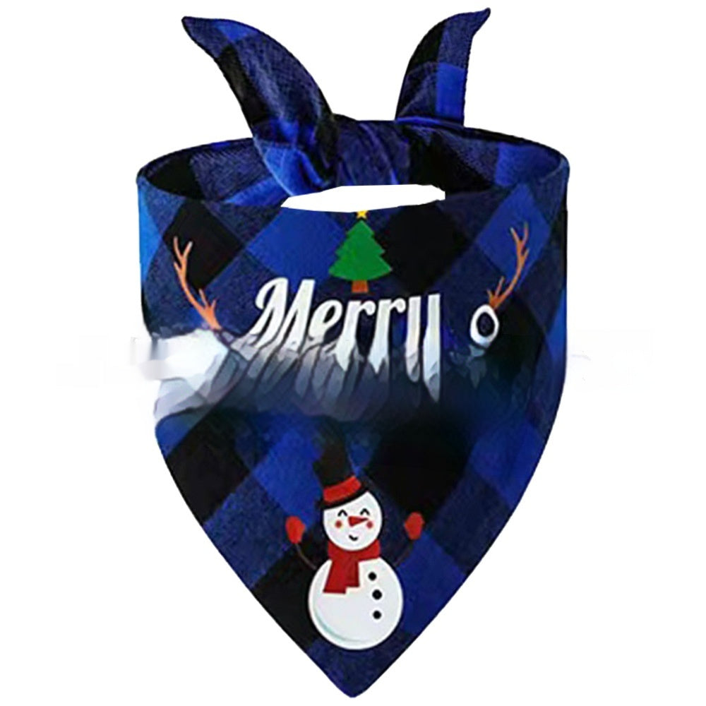 Wan Christmas Pet Triangle Plaid