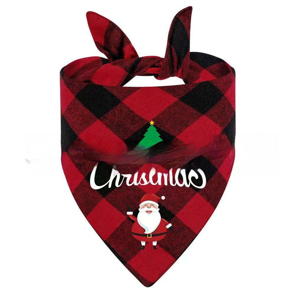 Wan Christmas Pet Triangle Plaid
