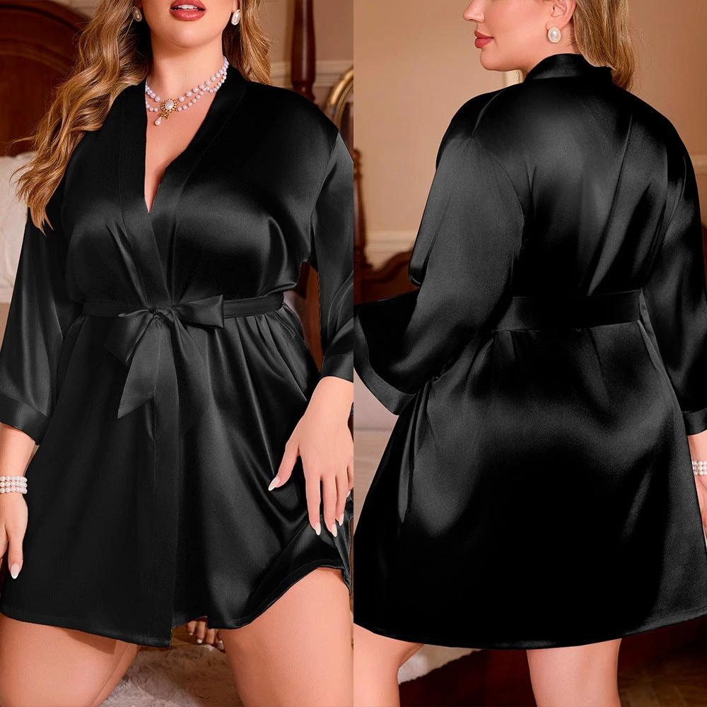 Women's Plus Size Night-robe Loose And Comfortable