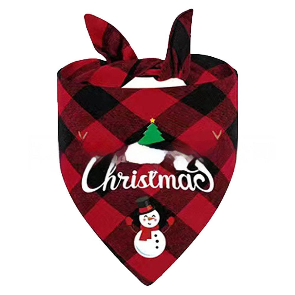 Wan Christmas Pet Triangle Plaid