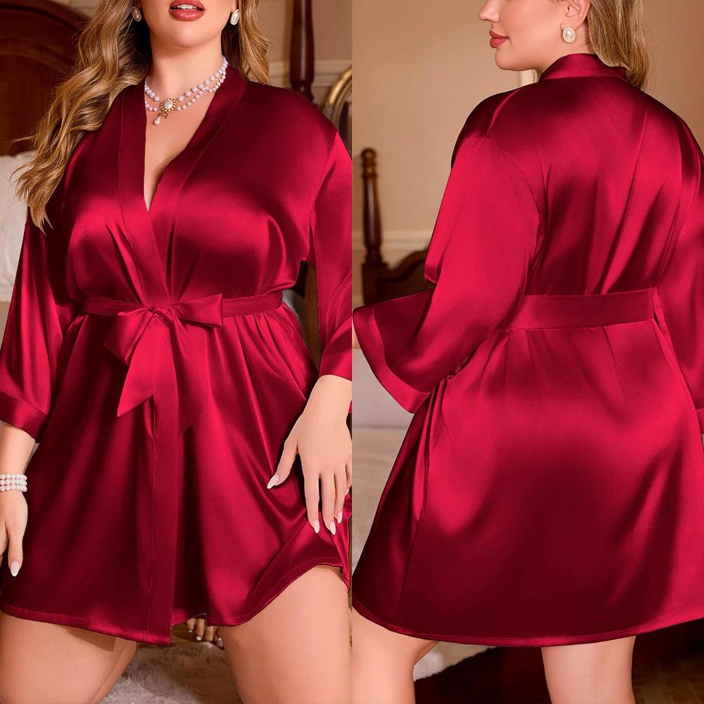 Women's Plus Size Night-robe Loose And Comfortable