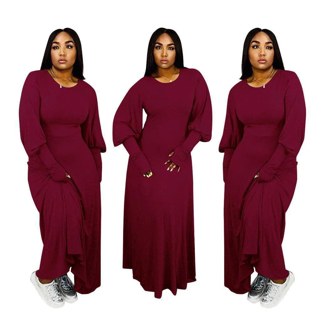Women's plus size dress Long sleeve