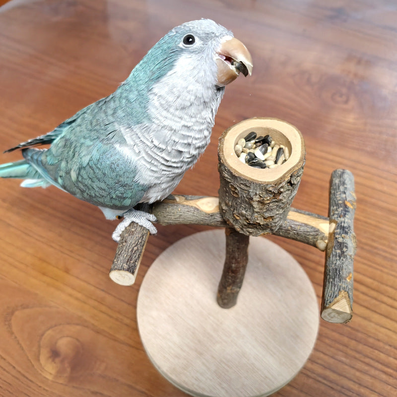 Solid Wood Parrot Stand Training Rack