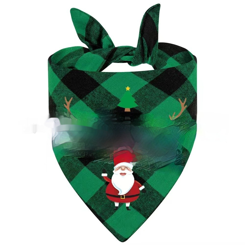 Wan Christmas Pet Triangle Plaid