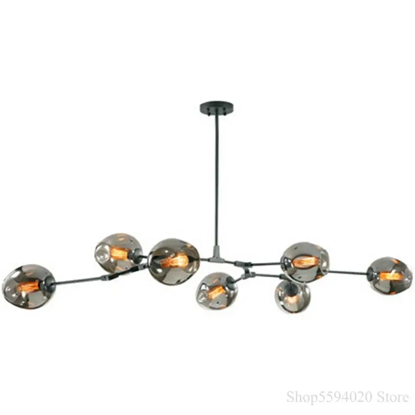 DecorBites™ LED Ball Chandelier: Modern Glass Kitchen Pendant Light Fixture
