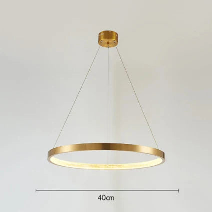 DecorBites™ Gold Circle Chandelier Creative LED Lighting Modern Indoor Fixtures