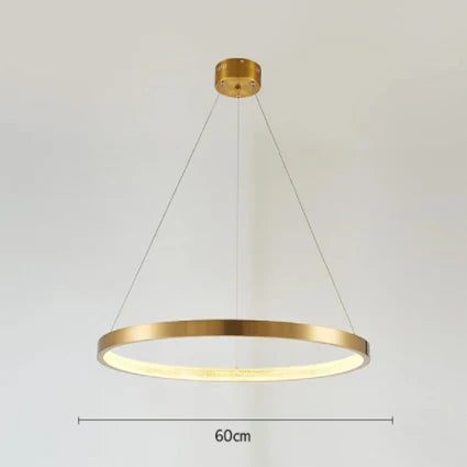 DecorBites™ Gold Circle Chandelier Creative LED Lighting Modern Indoor Fixtures