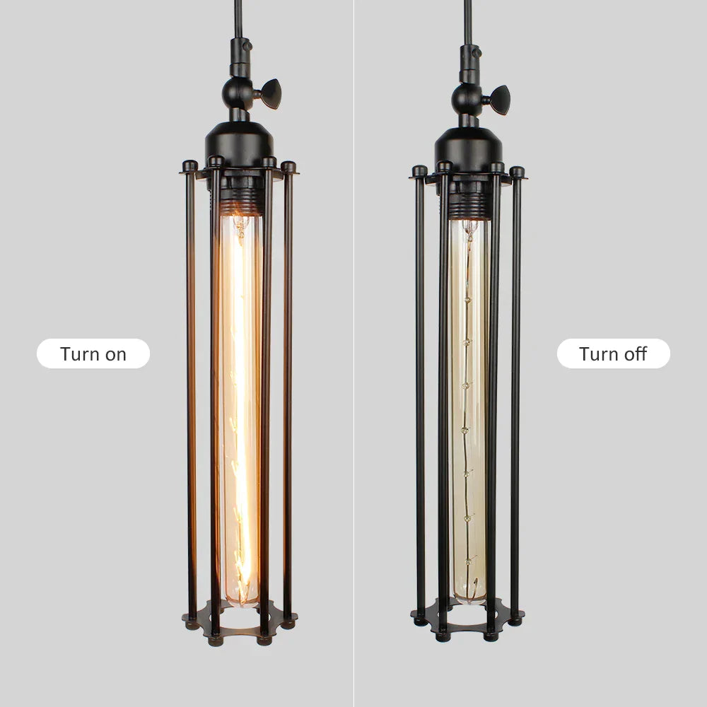 DecorBites™ Industrial Pendant Light: Vintage Retro Hanging Lamp for Restaurant and Home Decor