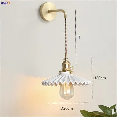 DecorBites™ Japanese Ceramic Pendant Light Fixture Copper Vintage Nordic Lamp for Home Décor