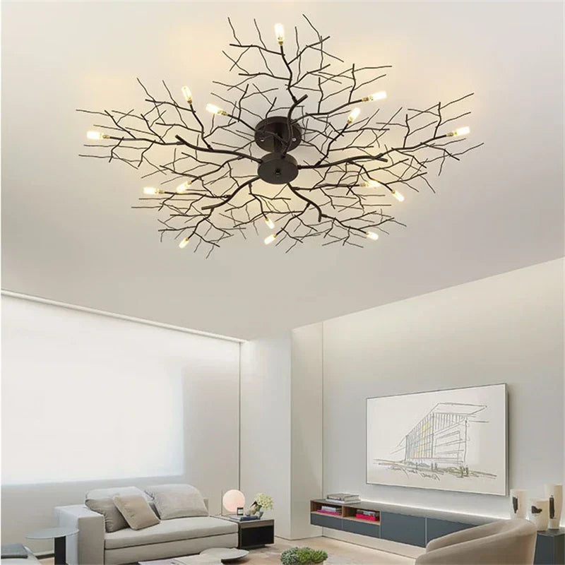 DecorBites™ LED Branch Iron Ceiling Lamp for Bedroom & Living Room Decor