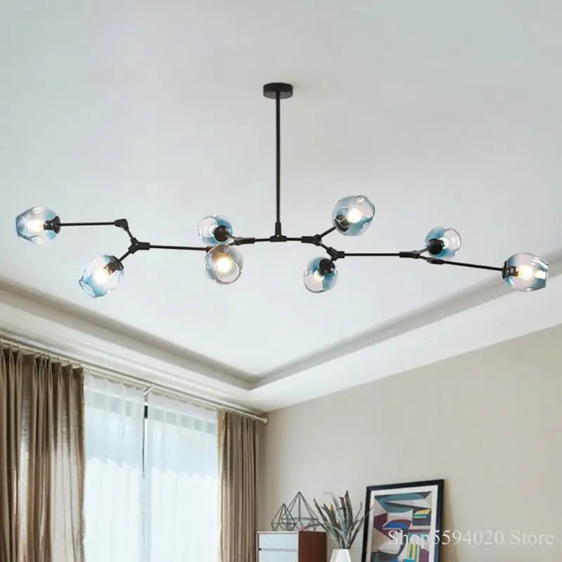 DecorBites™ LED Ball Chandelier: Modern Glass Kitchen Pendant Light Fixture