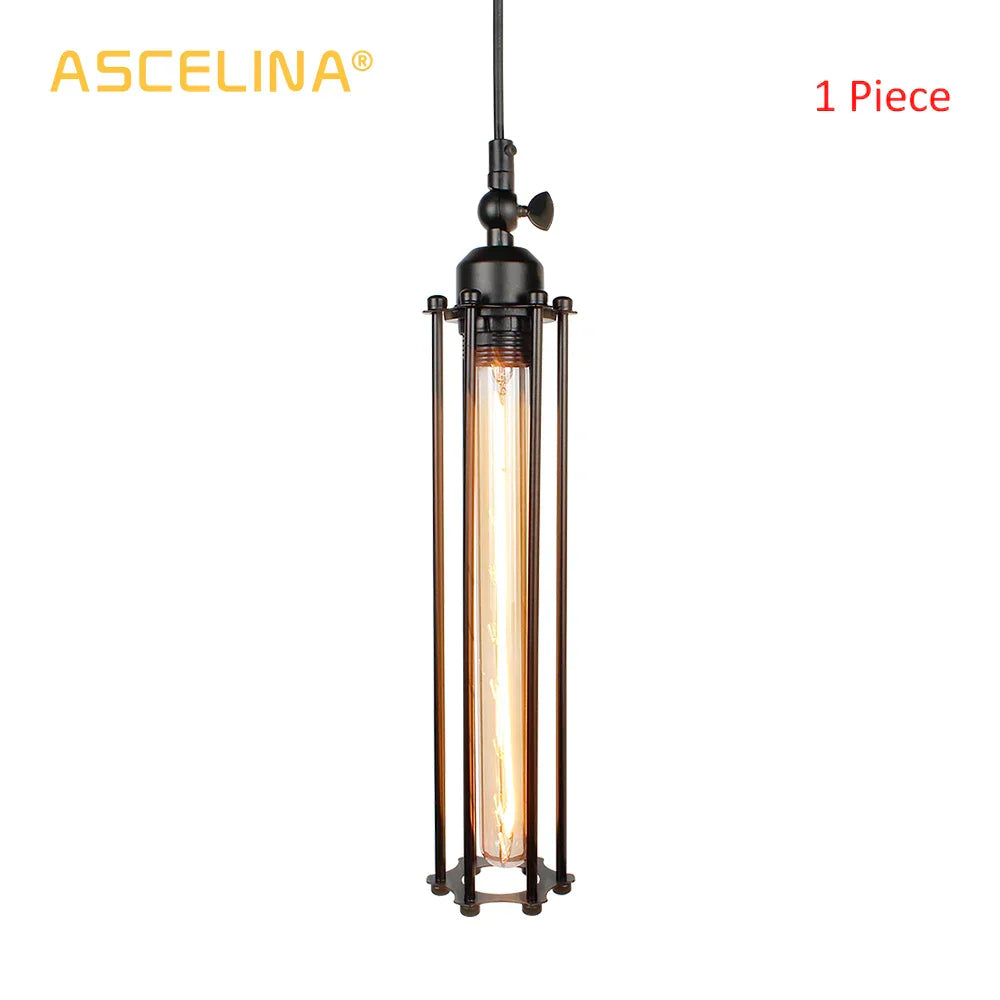 DecorBites™ Industrial Pendant Light: Vintage Retro Hanging Lamp for Restaurant and Home Decor