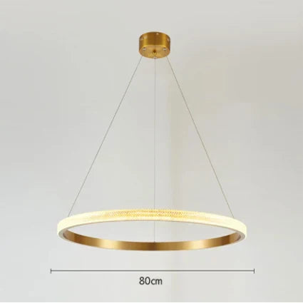DecorBites™ Gold Circle Chandelier Creative LED Lighting Modern Indoor Fixtures