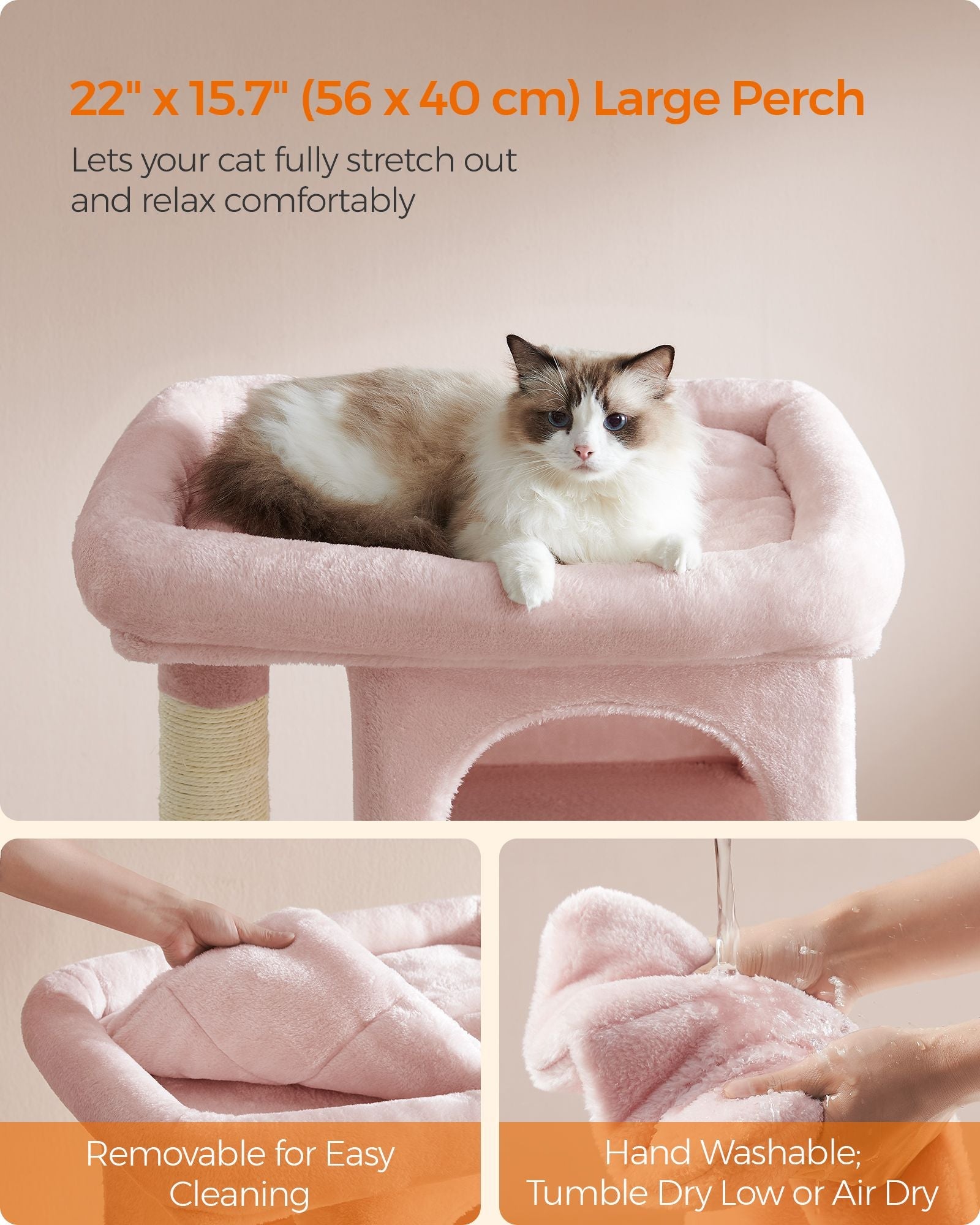 33.1-Inch Cat Tower for Large Cats up to 16 lb