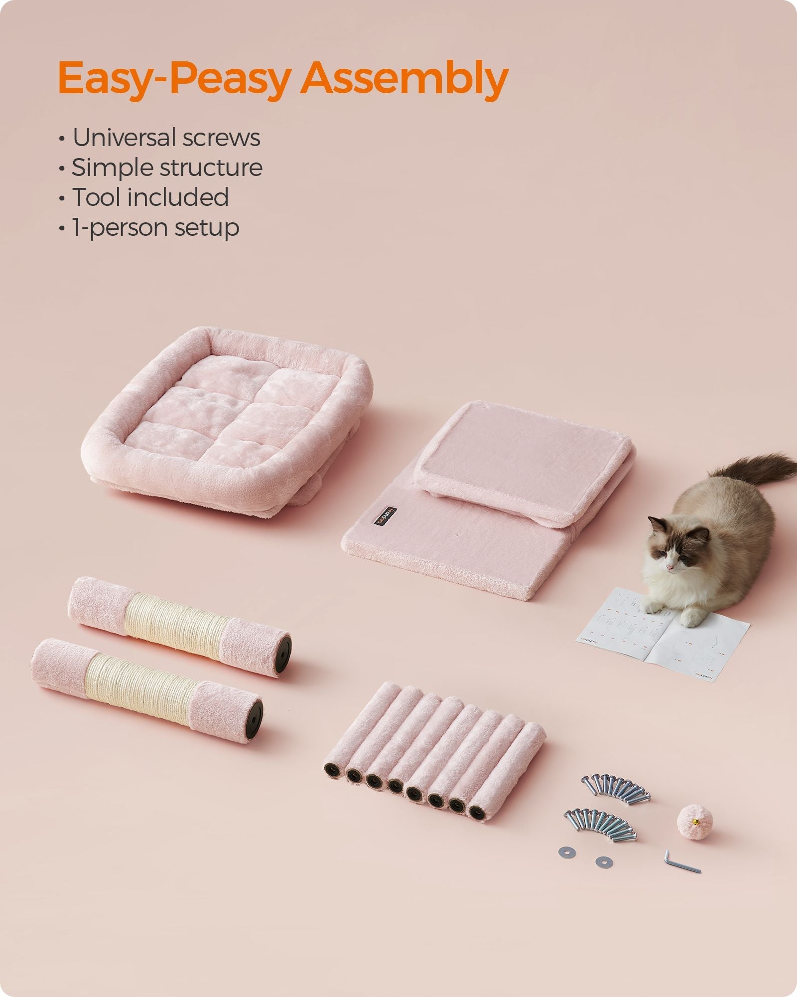 33.1-Inch Cat Tower for Large Cats up to 16 lb