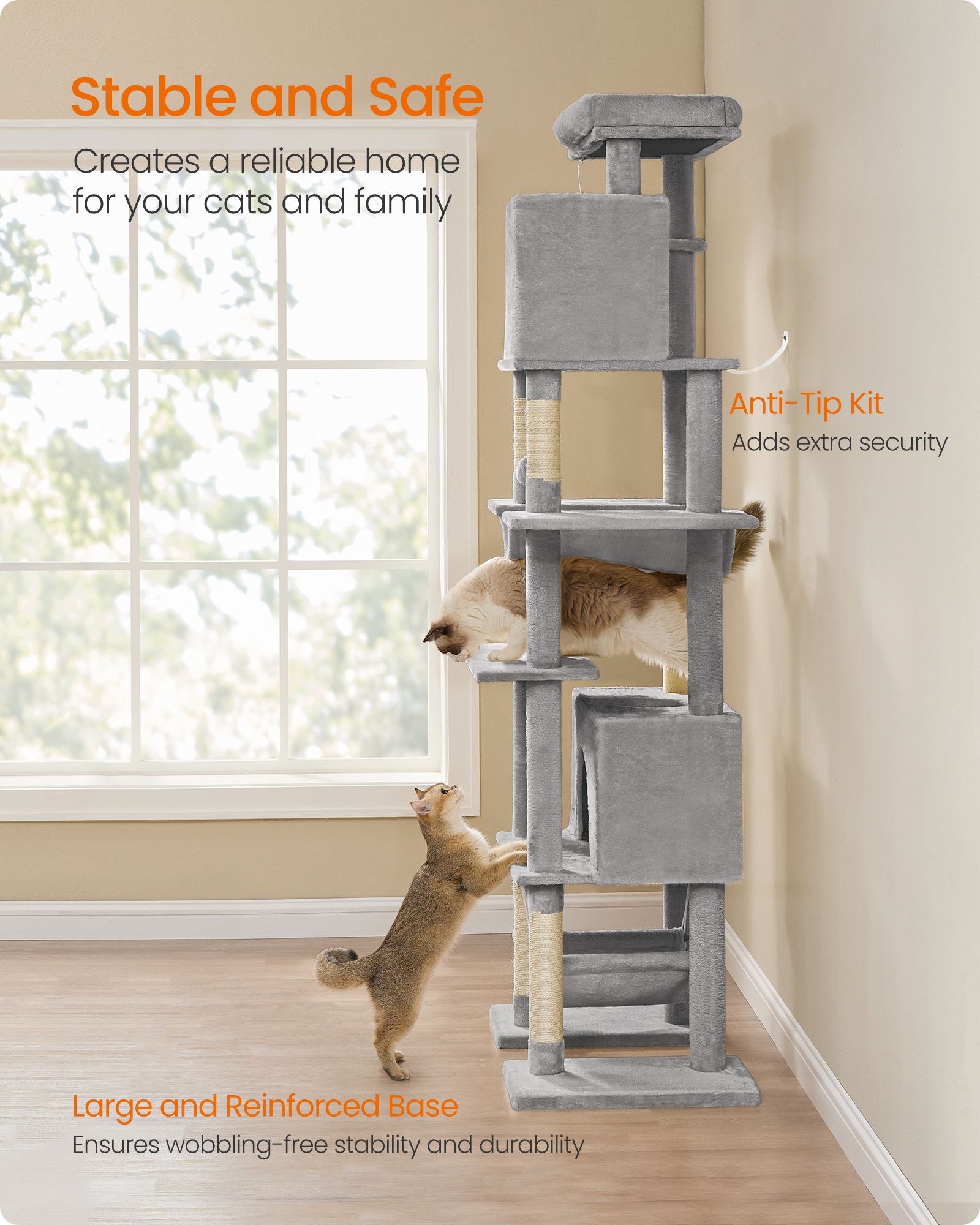 79.1 Inch Tall Cat Tree for Indoor Cats