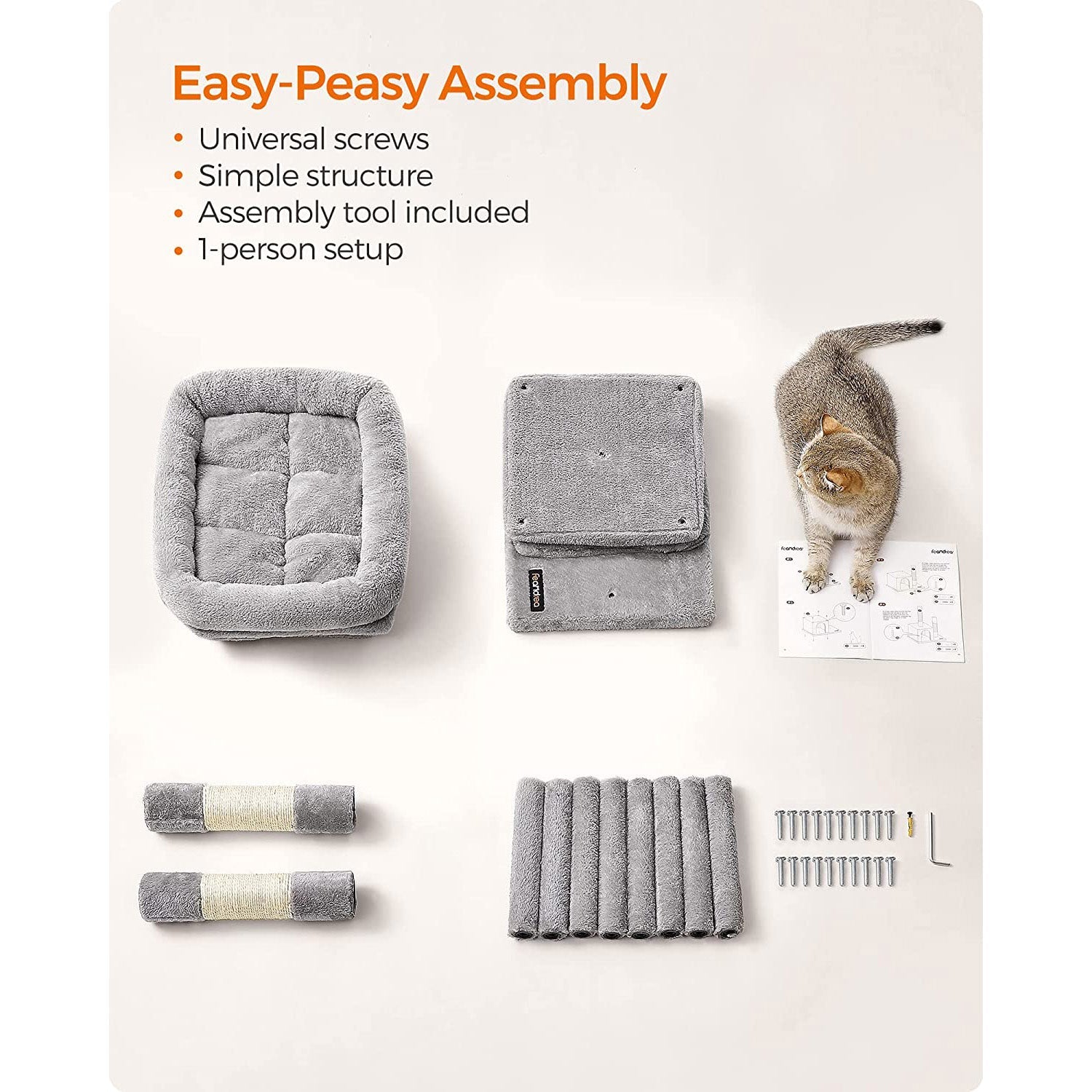 29.1-Inch Cat Tower for Medium Cats up to 11 lb