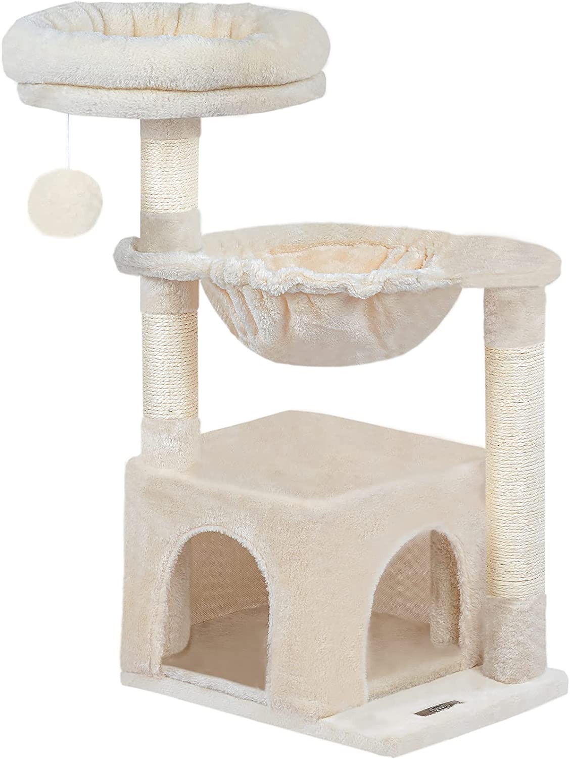Cat Tree Tower with Luxury Condo, Basket Hammock