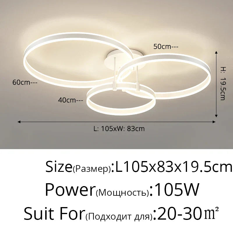 DecorBites™ LED Acrylic Chandeliers Up/Down Lights Lusters for Living Room Bedroom Home Decor