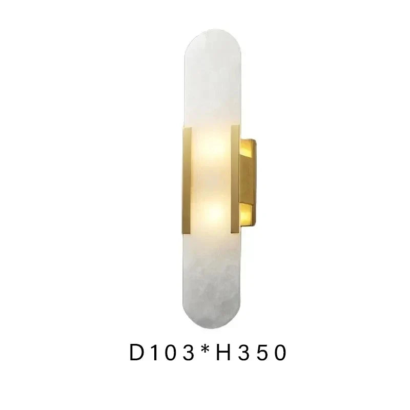 DecorBites™ Linear Marble Chandelier: Modern Circular Alabaster Pendant Light