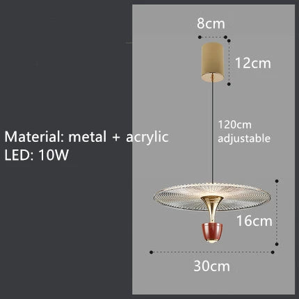 DecorBites™ LED Acrylic Pendant Lights for Dining Room, Bar, and Bedside