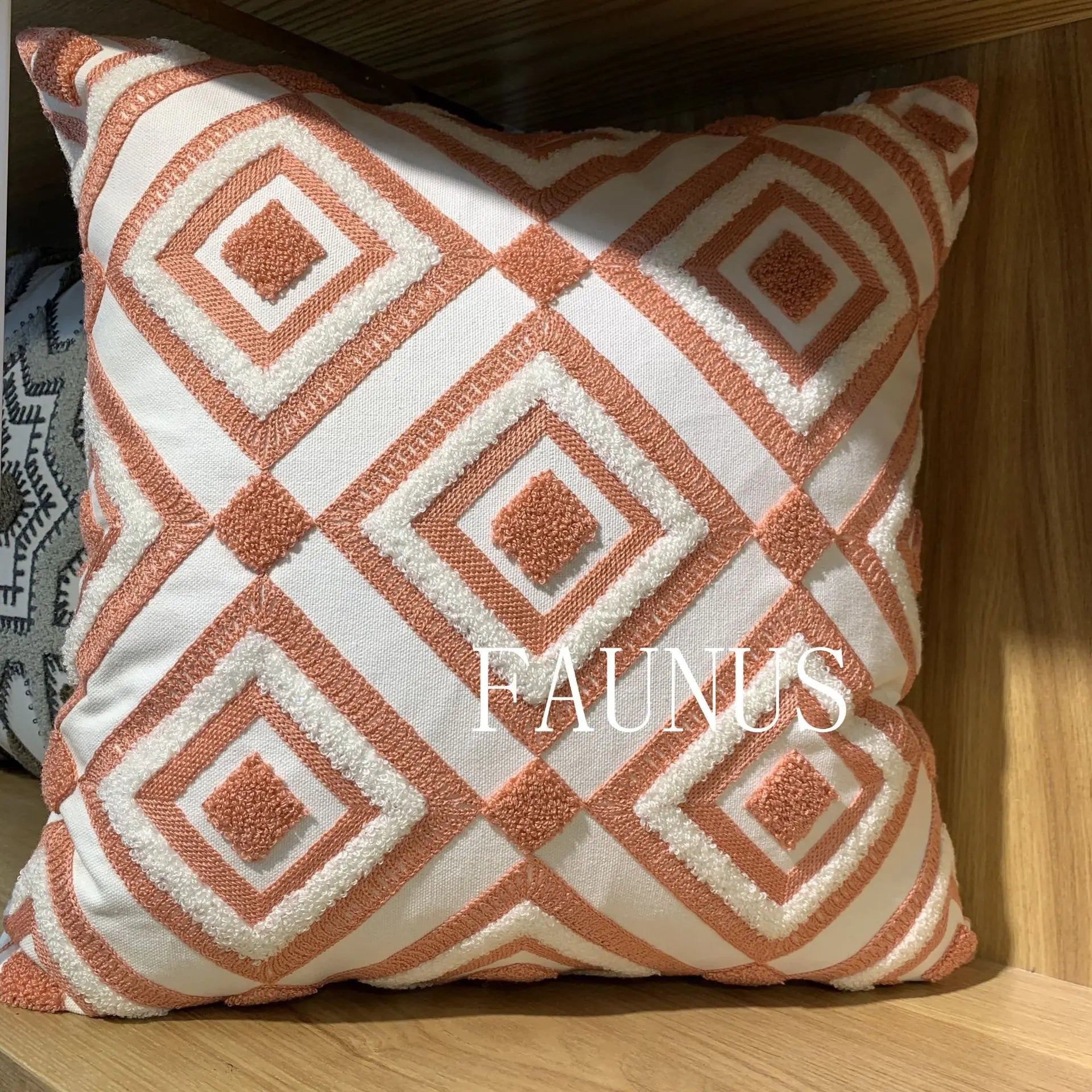 DecorBites™ Leaf Embroidered Cotton Cushion Cover Set - Home Decor Pillow Covers 45x45