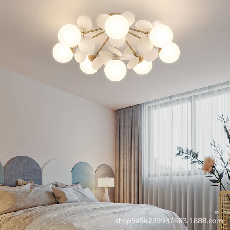 DecorBites™ Kids LED Ceiling Light: Iron Sheet Glass Chandelier