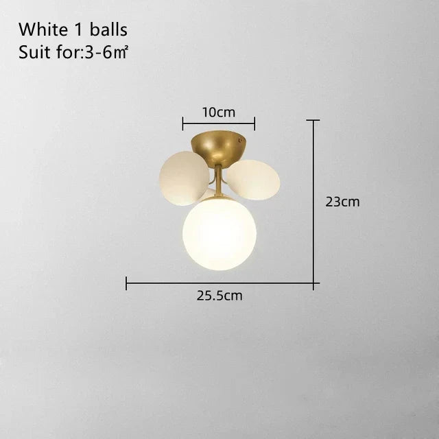 DecorBites™ Kids LED Ceiling Light: Iron Sheet Glass Chandelier