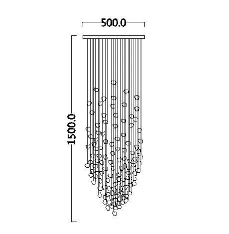 DecorBites™ Luxe Crystal Chandelier: Modern Staircase & Lobby LED Lighting with Long Hallway Design