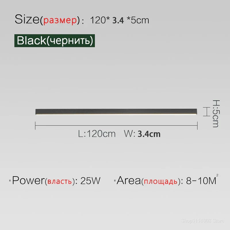 DecorBites™ Linear LED Ceiling Light for Living Room Bedroom Aisle Balcony Dining Minimalist Lustre