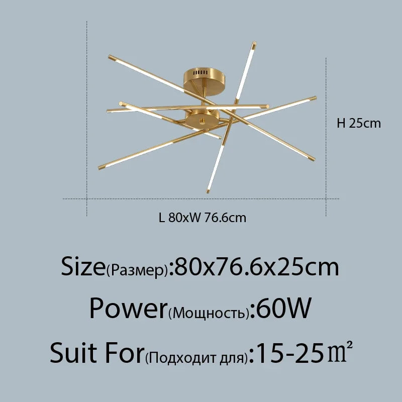 DecorBites™ Linen Ceiling Chandelier: Black Gold Pendant Lamp for Home, Office, or Restaurant