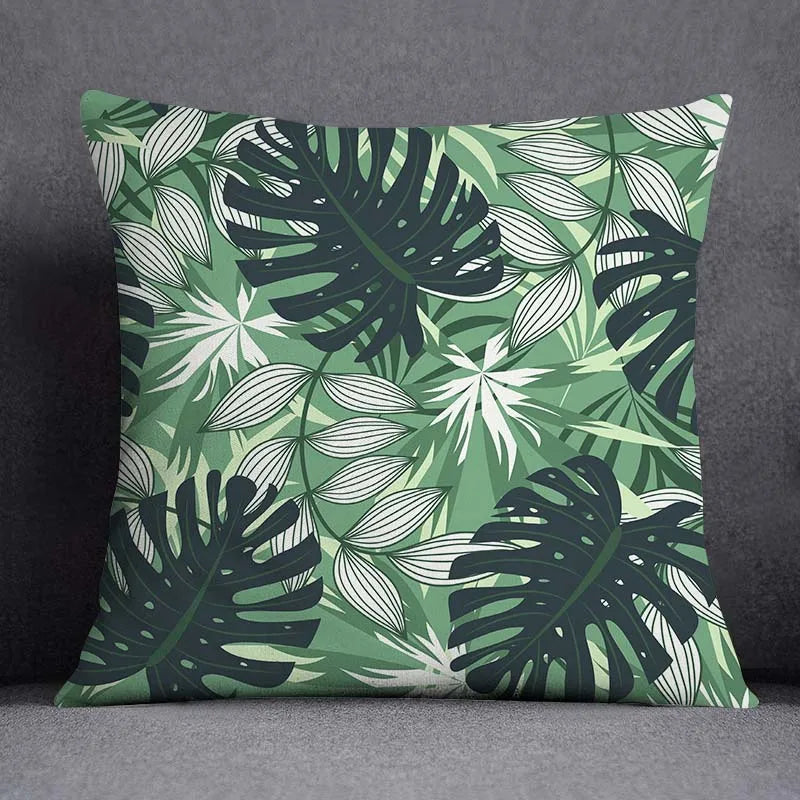 DecorBites™ Leaf Pattern Pillowcase: Nordic Style Sofa Cushion Cover for Home Decor & Bedding