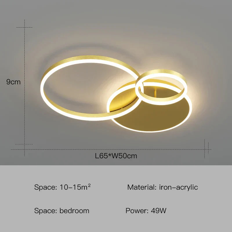 DecorBites™ LED Ceiling Chandelier Rings Pendant Light - Minimalist Home Lighting