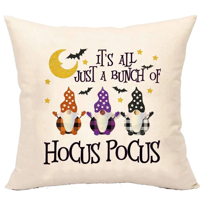 DecorBites™ Halloween Linen Cushion Cover for Living Room Decor and Sofa - Trick or Treat