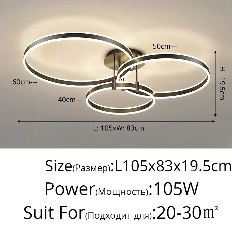 DecorBites™ LED Acrylic Chandeliers Up/Down Lights Lusters for Living Room Bedroom Home Decor