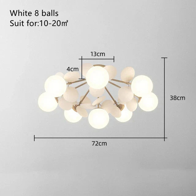 DecorBites™ Kids LED Ceiling Light: Iron Sheet Glass Chandelier