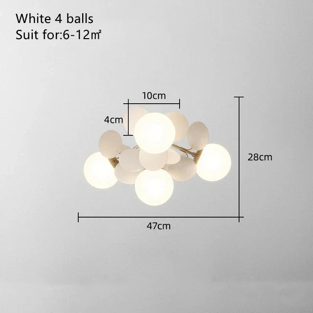 DecorBites™ Kids LED Ceiling Light: Iron Sheet Glass Chandelier