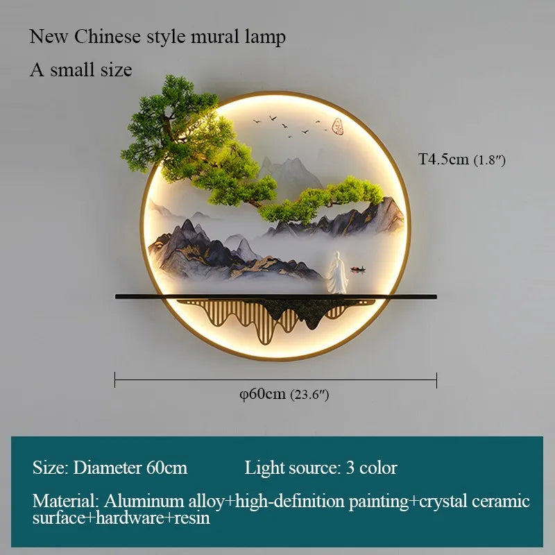 DecorBites™ Landscape Mural Sconces Lamp LED for Home Living Bedroom