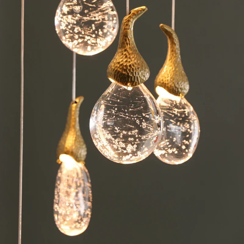 DecorBites™ Gourd Shaped Crystal Chandelier for Living Room & Restaurant