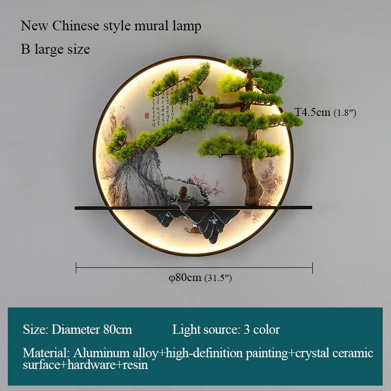 DecorBites™ Landscape Mural Sconces Lamp LED for Home Living Bedroom