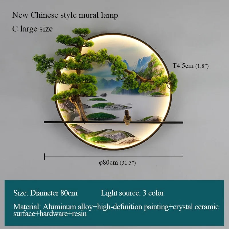 DecorBites™ Landscape Mural Sconces Lamp LED for Home Living Bedroom