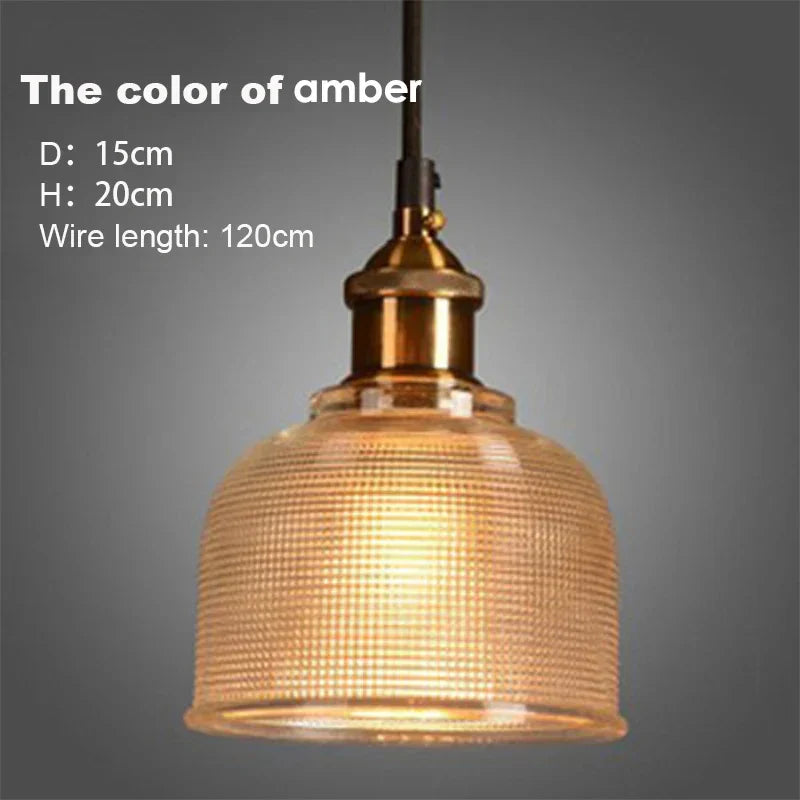 DecorBites™ Glass Pendant Lights with E27 Holder for Dining Room, Bedroom, Bar, Café Décor