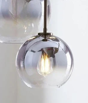DecorBites™ Gradient Glass Pendant Lamp with LEDs for Living Room, Bedroom - E27