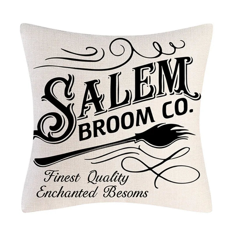 DecorBites™ Halloween Linen Cushion Cover for Living Room Decor and Sofa - Trick or Treat